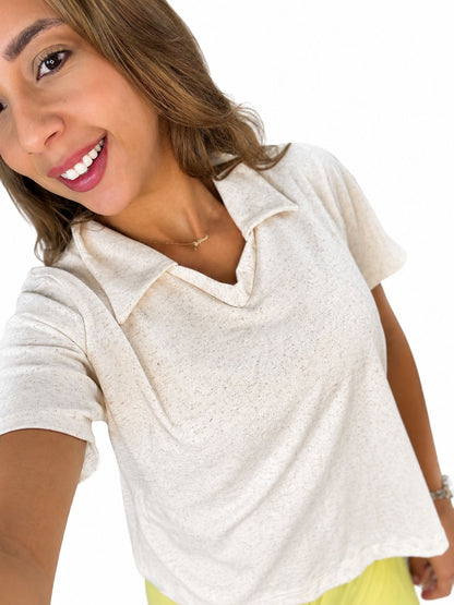 Blusa Polo Linen